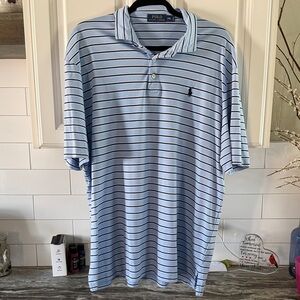 Polo by Ralph Lauren Light Blue Striped Polo Shirt